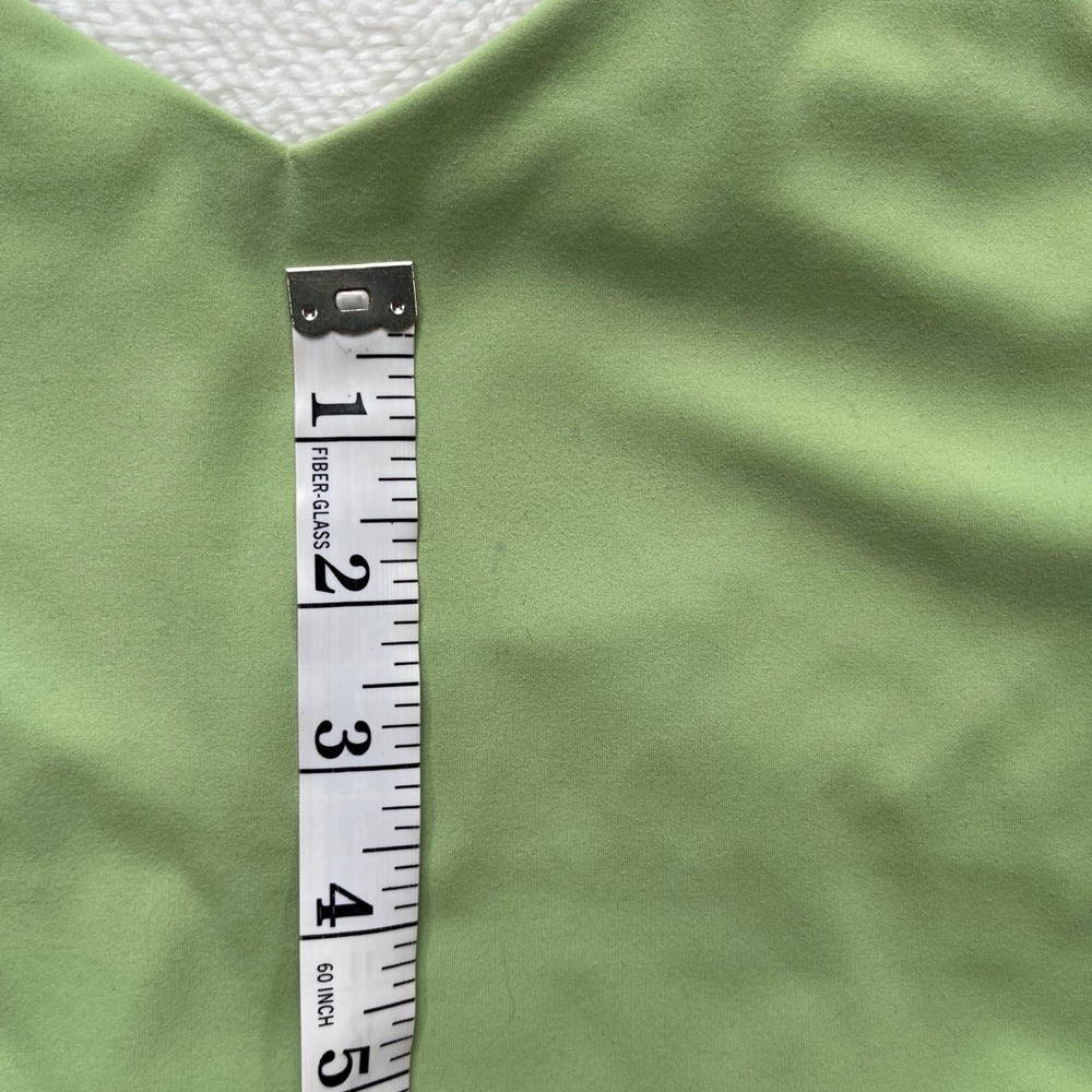 Peachy Athletic Sports Bra Womens Green V-Neck Activewear Crop Top S - Picture 5 of 5